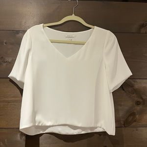 Babaton v neck blouse, off white size M
